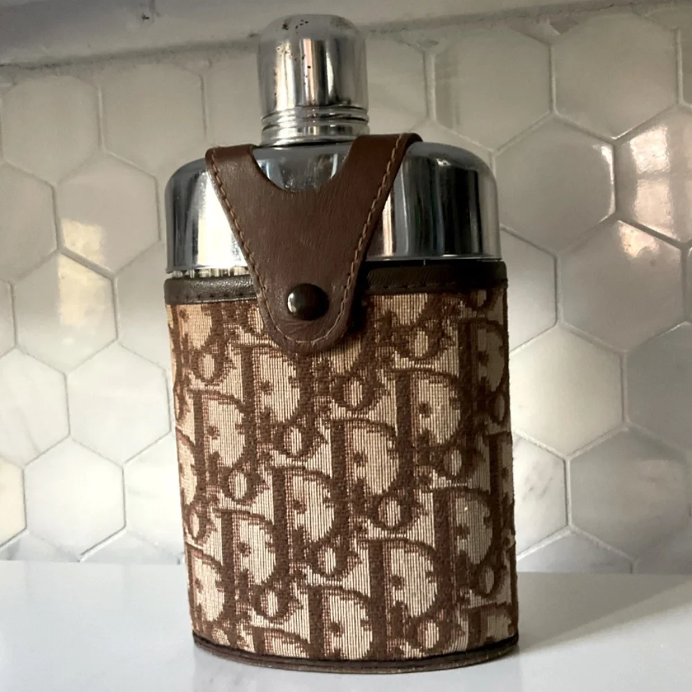 Christian Dior Vintage Monogram Mellow Steer Leather Hip Flask - Picture 8 of 16